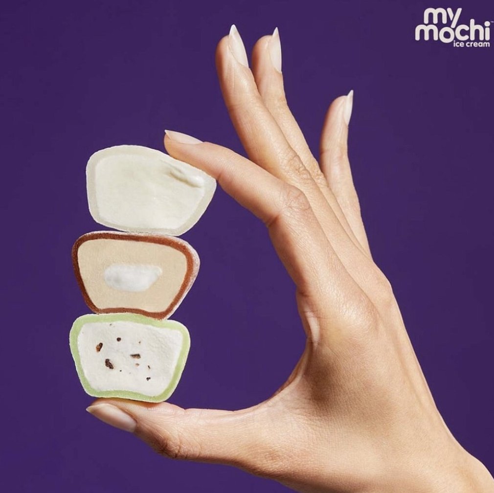 Hand holding My Mochi ice cream